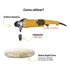 Boina Dupla Face Para Polimento De Fio Agressiva 7 Polegadas Foto mini 3