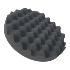 Boina Espuma Polimento 7 Polegadas Velcro Super Macia Preta Foto  mini 1