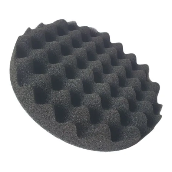 Boina Espuma Polimento 7 Polegadas Velcro Super Macia Preta Foto 1