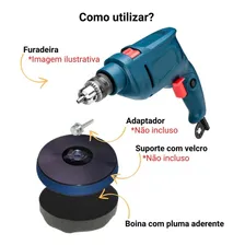 Boina Espuma Preta Macia Ondulada 5 Polegadas Foto mini 4