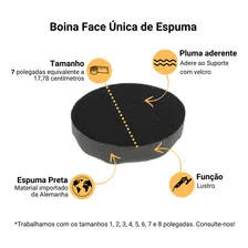 Boina Para Polimento De Espuma Preta Ondulada 7 Polegadas Foto mini 1
