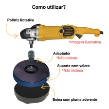 Boina Para Polimento De Espuma Preta Ondulada 7 Polegadas Foto mini 3