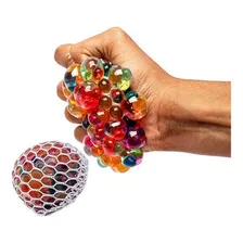 Bola Anti Stress Squishy Mesh Ball Colorida Foto mini 1