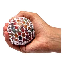 Bola Anti Stress Squishy Mesh Ball Colorida Foto mini 3