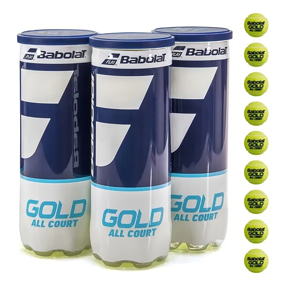 Bola Babolat Gold All Court TĂȘnis - Kitcom 03 Tubos Foto 1