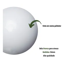 Bola Branca Para Sinuca Bilhar Snooker 54mm Foto mini  3