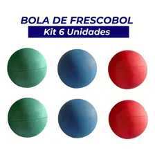 Bola Frescobol N° 3 Borracha Bolinha Kit Com 6 Unidades Foto mini 2
