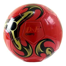 Bola Futebol Campo Tamanho Couro Metalizado Cor Vermelho Foto  mini 1