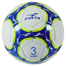 Bola Futebol De Campo Escolinha Talento No.3 Costurada Finta Cor Branco/Azul/Verde Foto mini 1