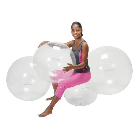 Bola Gymnic 65cm Transparente Bobath Pilates Fisio Funcional Cor Opti Foto 1