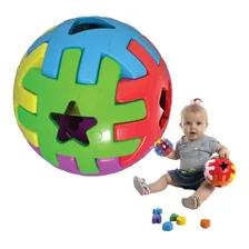 Bola M De Encaixes Brinquedo Educativo Infantil Pedag贸gico Cor Colorido Foto mini 1