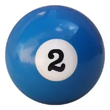 Bola Numero 2 Numerada Bilhar Sinuca Snooker 54mm Nova Foto  mini 1