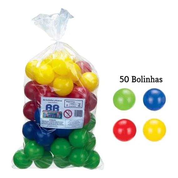 Bola para piscina de bolinhas Bb Bolinhas Cores 50 unidades - kit x 50 unidades unidades Foto 1