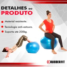 Bola Pilates Suiça Yoga Abdominal Gym Ball 55cm Bomba Foto mini 3