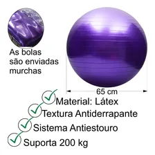 Bola Pilates Suica Yoga Ginastica 65cm Com Bomba De Mão Foto mini 3