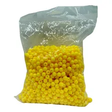 Bola Plástica Leitosa Miçanga 8mm - Amarelo - 2000 Pcs 500g Diâmetro 8 Mm Foto mini  2
