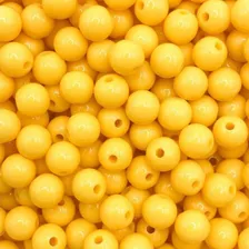 Bola Plástica Leitosa Miçanga 8mm - Amarelo - 2000 Pcs 500g Diâmetro 8 Mm Foto mini 4