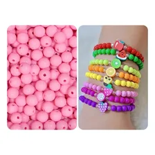 Bola Plástica Leitosa Miçanga 8mm Rosa Claro (2000 Pcs) 500g Cor Rosa-claro Diâmetro 8 Mm Foto mini 4