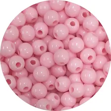 Bola Plástica Leitosa Miçanga 8mm Rosa Claro (2000 Pcs) 500g Cor Rosa-claro Diâmetro 8 Mm Foto mini 1