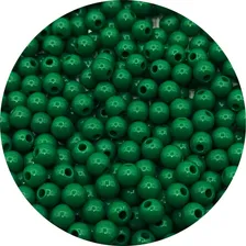 Bola Plástica Leitosa Miçanga 8mm - Verde - (2000 Pcs) 500g Diâmetro 8 Mm Foto mini 1