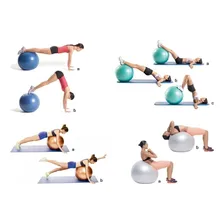 Bola Suíça De Pilates Yoga Exercício Roxa De 55cm + Bomba Foto mini 2