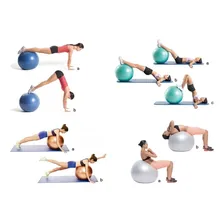 Bola Suíça De Pilates Yoga Exercício Roxa De 65cm + Bomba Cor Azul Foto mini 2