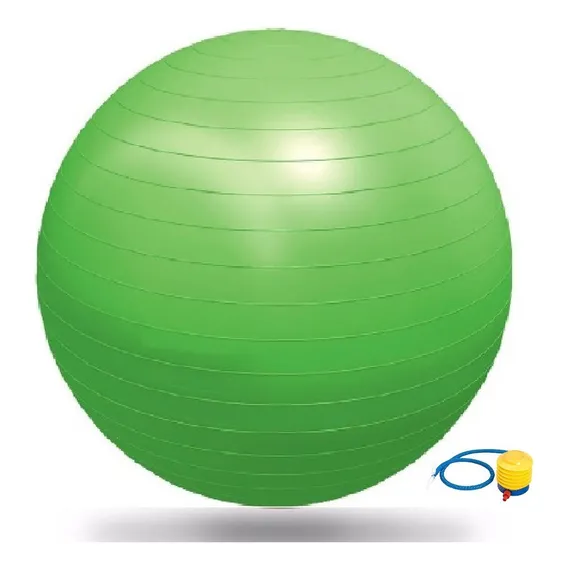 Bola Suíça De Pilates Yoga Exercício Roxa De 75cm + Bomba Cor Verde Foto 1