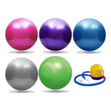 Bola Suiça Pilates Yoga 55cm Fitness Abdominal Com Bomba Cor Cinza Foto mini 1