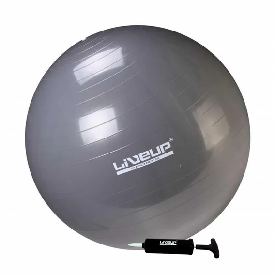 Bola Suíça Premium Para Pilates 85cm Cinza Liveup Sports Foto 1