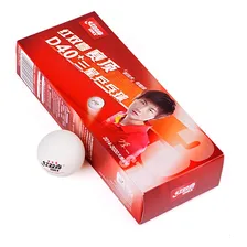 Bola Tenis De Mesa Bolinha Ping Pong Dhs D40+ 3 Estrelas 10u Cor Branco Foto mini 4