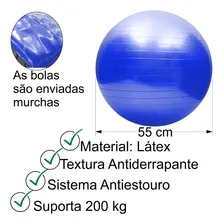 Bola Yoga Suiça Pilates Abdominal Gym Ball 55cm Foto mini 2