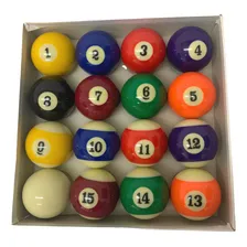 Bolas Numeradas Faixadas Billiards 54mm Mesa Sinuca Bilhar Foto mini  2