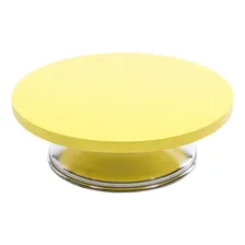 Boleira Bailarina Profissional 25cm Amarelo Base Para Bolo Foto mini 1