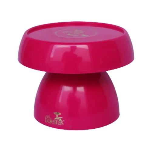 Boleira Cogumelo Pequena Prato Para Bolo Só Boleiras Pink Foto 1