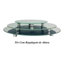 Boleira Redonda Espelhada 3 Unidades 20-25-30 Cm Decoração Foto mini  2