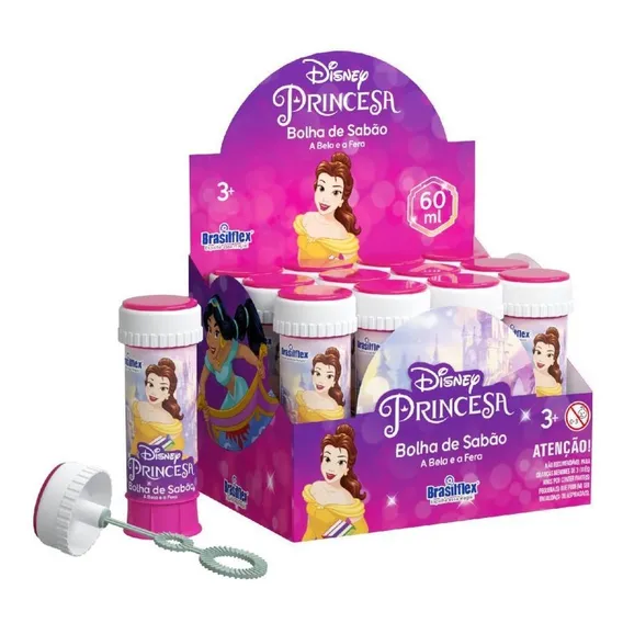 Bolinha De Sabão A Bela A Fera Disney 12u Lembrancinha Festa Foto 1