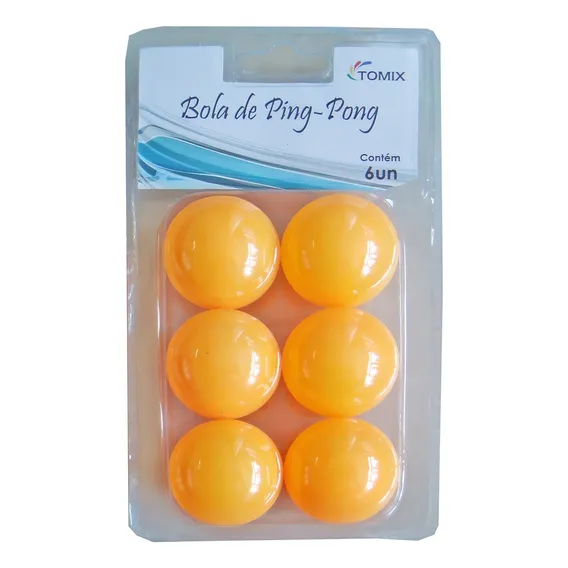 Bolinha Ping Pong 6 Unidades Na Cartela Kit Bola Tenis Mesa Foto 1