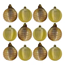 Bolinhas Natal Champagne 4cm 12 Peças Casambiente Foto mini 1