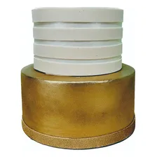 Bolo Fake Maquete Dourado E Bege Candy Luxo Super Foto  mini 1