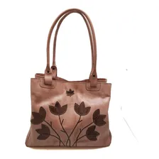 Bolsa 100% Em Couro Drilean Bg002 Flor Cor Nude Foto  mini 1