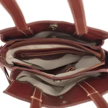Bolsa 3 DivisÔes Em Couro Casca Foto mini 2