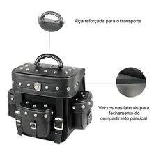 Bolsa Alforge Traseiro Moto Custom Mini 22l Tondin Forza Cor Preto Foto mini  2