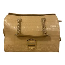 Bolsa Arezzo Tote Nude Couro Croco Kopen Grande Foto mini 1