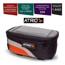 Bolsa Atrio Para Bike Com Porta Celular Ciclismo Pedal Bi022 Cor Preto Foto mini  3