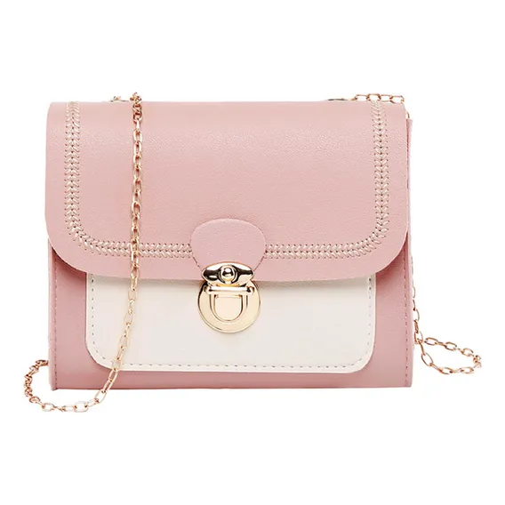 Bolsa Bolsa Malíssima Feminina Bolsa Flap (bols1uncross) - Rosa Foto 1