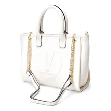 Bolsa branca feminina Vizzano com corrente Foto mini 2
