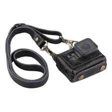 Bolsa Capa Case Protetora Em Couro Artesanal Para Gopro 5-7 Foto mini 3