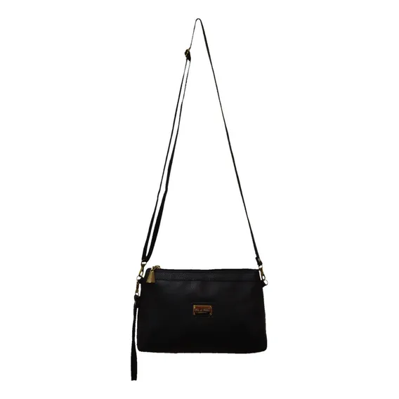 Bolsa Carteira Clutch Topgrife Couro Preto Foto 1