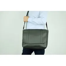Bolsa Carteiro Pasta Social Masculina Notebook Preta 191 Cor Preto Foto mini 3