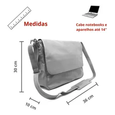 Bolsa Carteiro Transversal de Couro Legítimo Masculina Modelo Renné Caramelo Foto mini 4